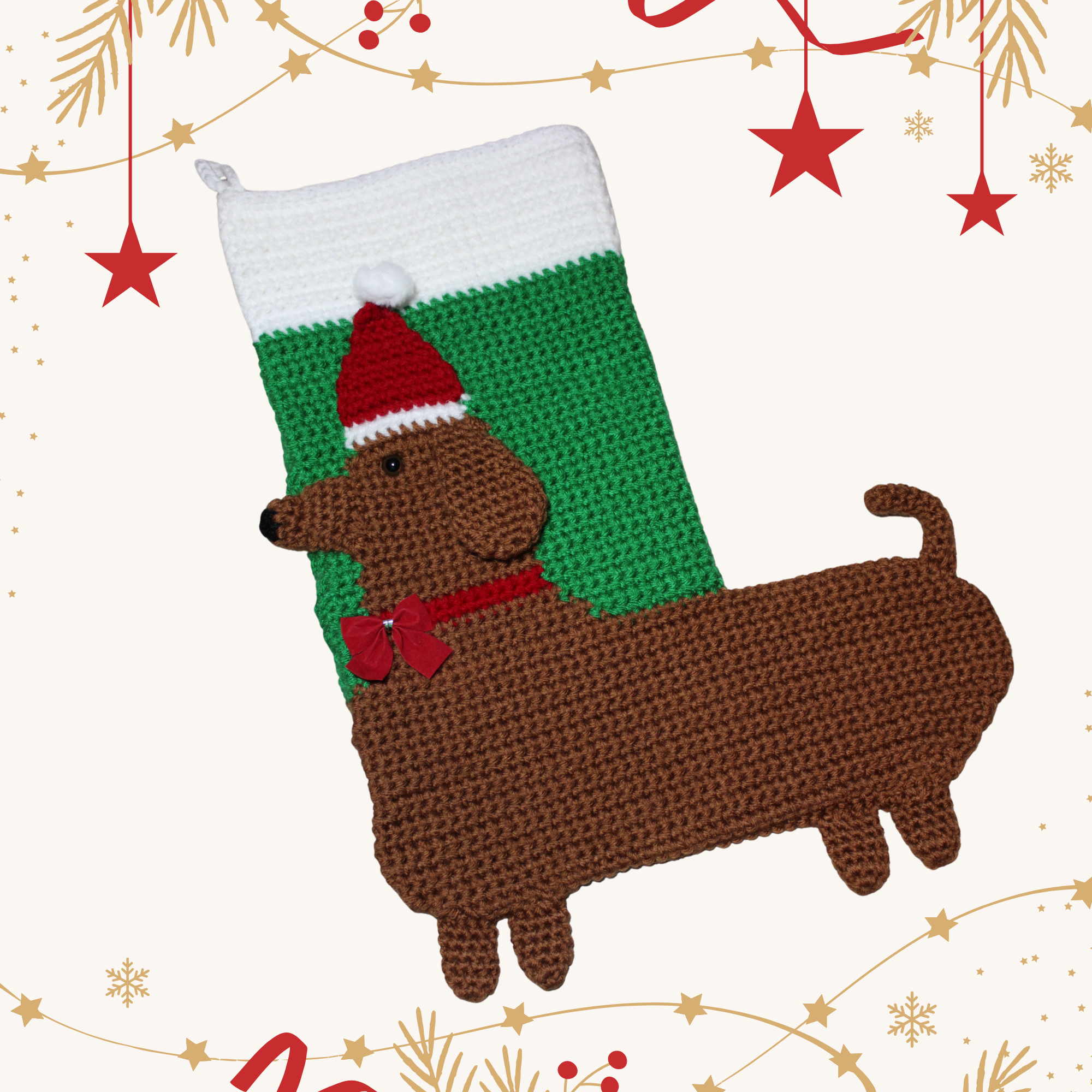 Dachshund Christmas Stocking pattern