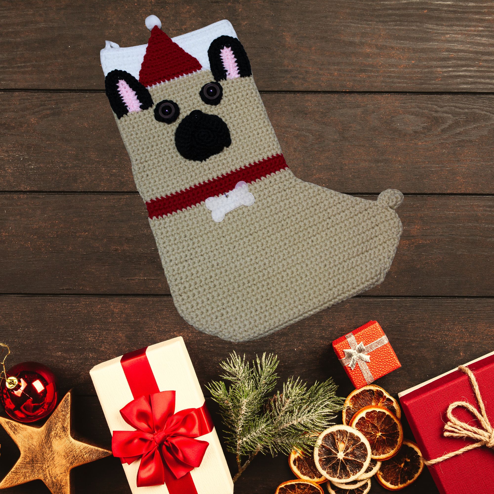 French Bulldog Stocking pattern