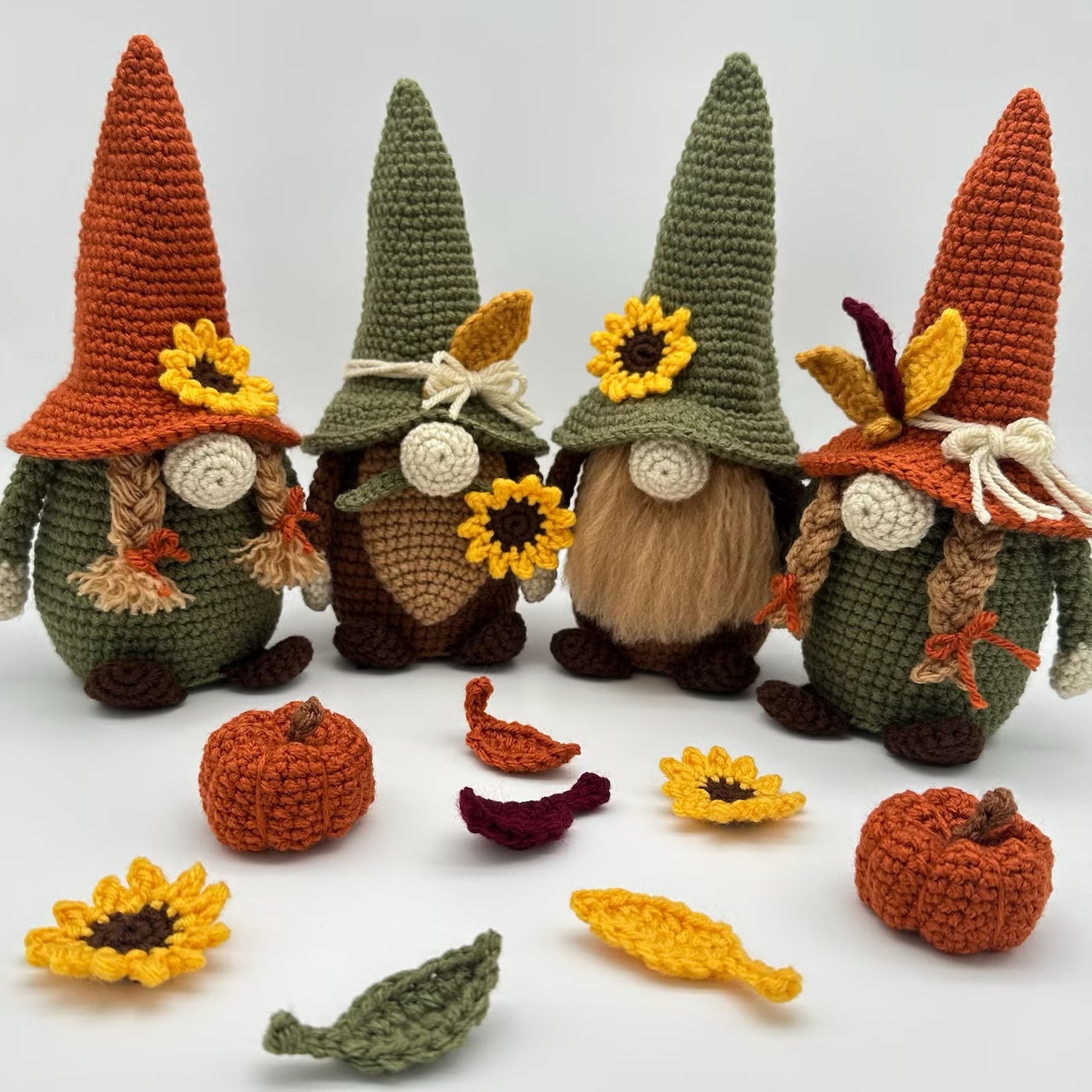 Fall Harvest Crochet Gnome Amigurumi Pattern PDF
