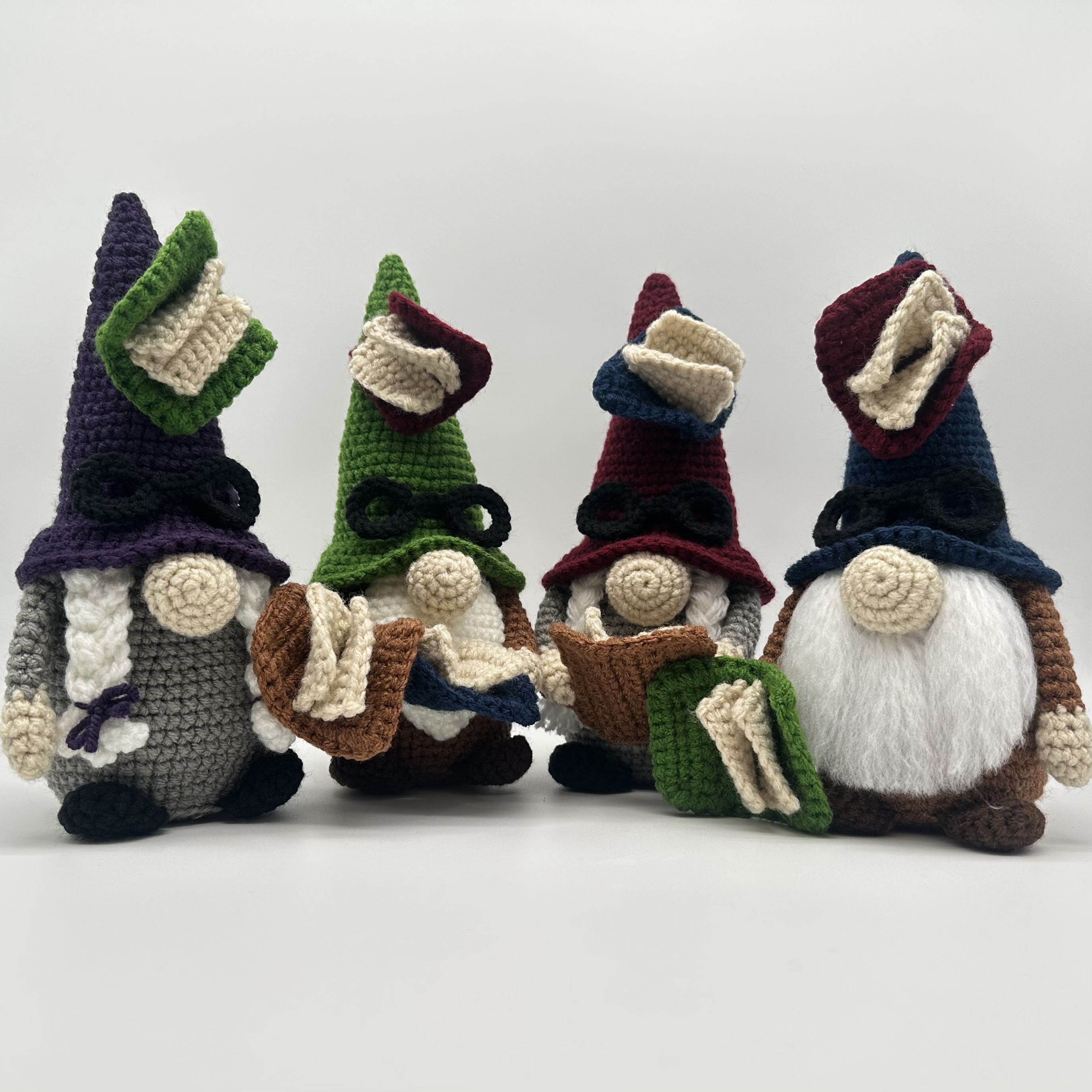 Bookworm Gnome Crochet Amigurumi Pattern PDF