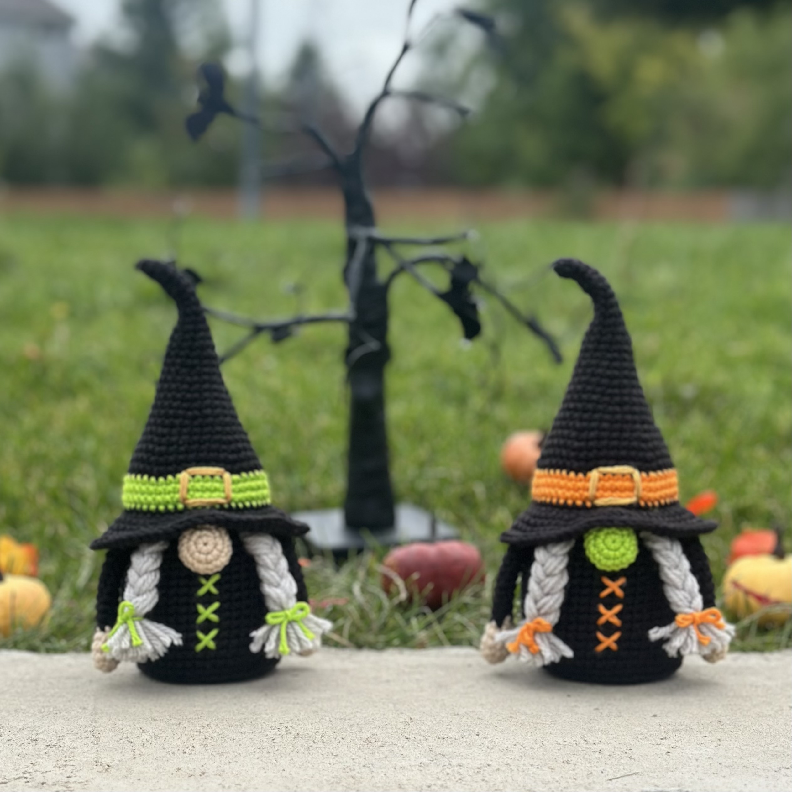 Halloween Witch Gnome Crochet Amigurumi Pattern PDF