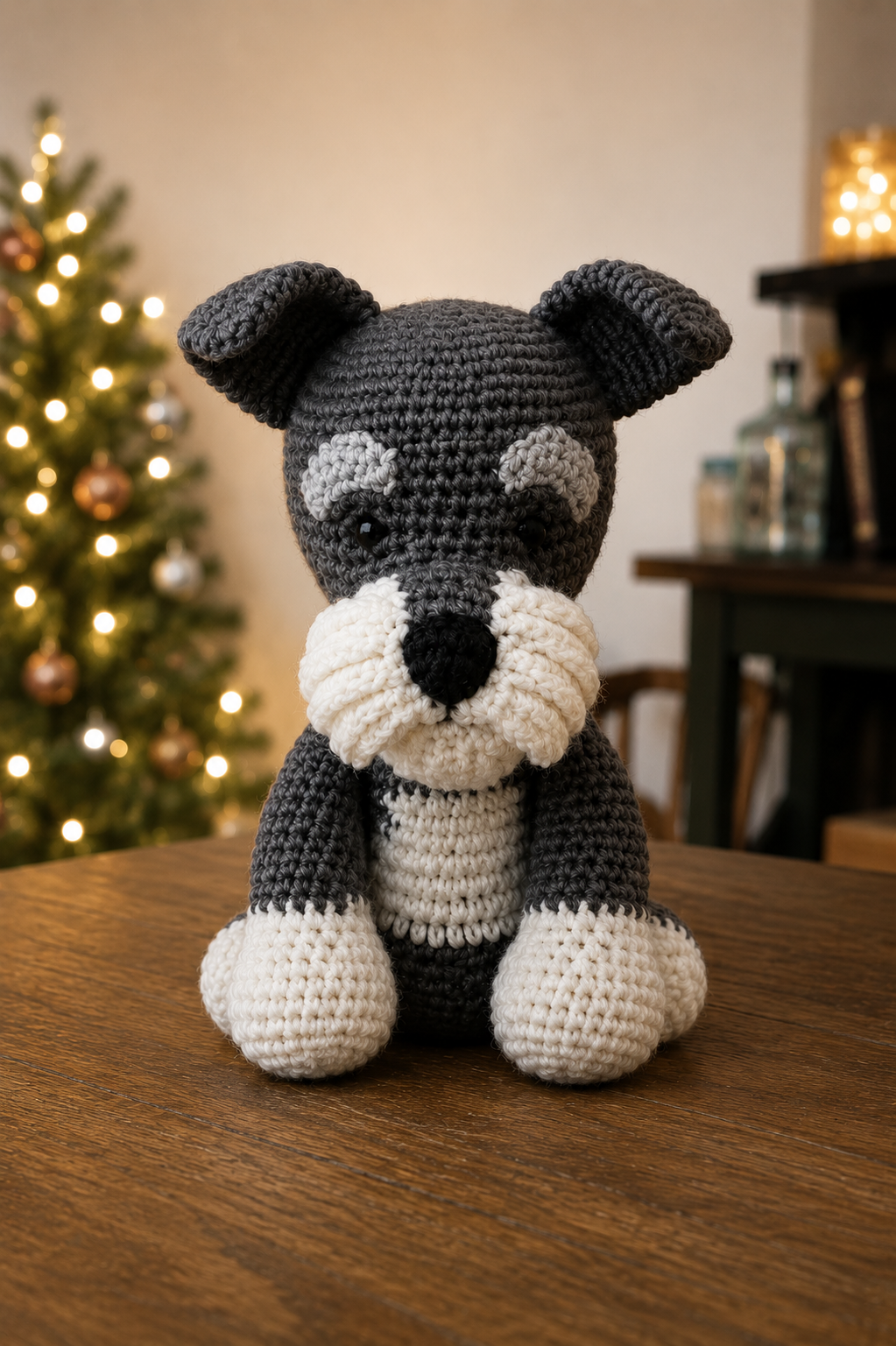 Schnauzer Amigurumi Doll